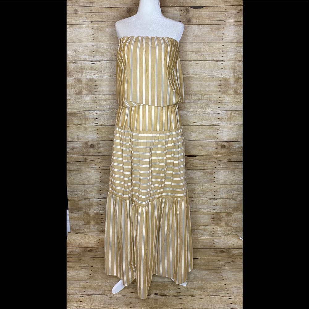 Anthro Erika Cavallini stripe strapless dress